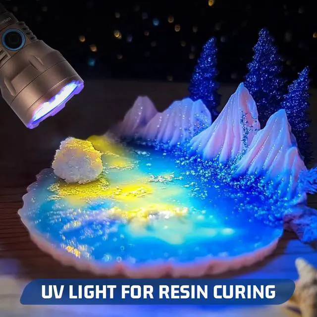 Alt view image 3 of 7 - S3U UV Flashlight Blacklight, Rechargeable Powerful Handheld UV Light for Resin Curing, Pet Urine & Scorpion Detection, Rocks & Minerals Hunting (365NM)
