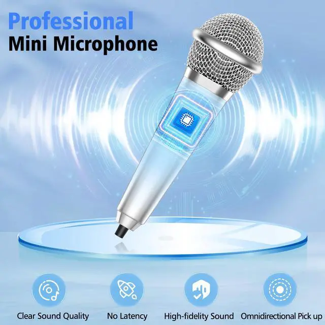 Alt view image 3 of 7 - 2-in-1 Mini Microphone for Android, iPhone 15, Laptop and PC, Portable Mini Mic for Vlogging, Karaoke, Video Recording with USB C & 3.5mm Jack (Lightning)