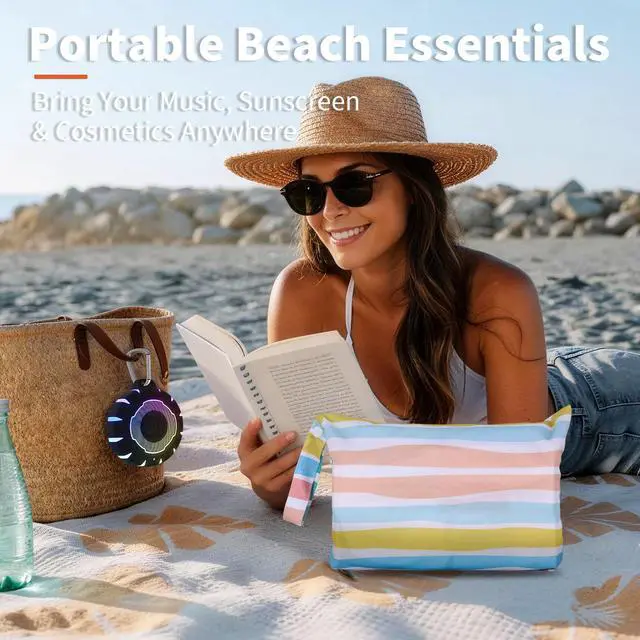 Alt view image 2 of 7 - Bluetooth Shower Speaker + Waterproof Beach Bag Rugged & Ready for Any Adventure