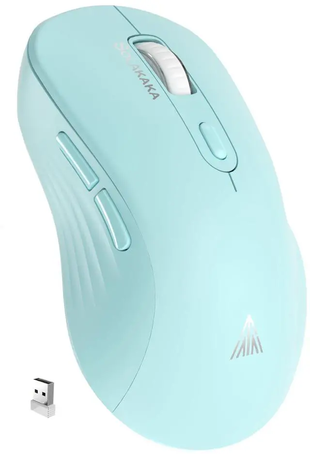 Main image of SM66 Green Silent Dual Mode Wireless Mouse for Laptop, Adjustable 4800 DPI,Rechargeable Computer Mouse for Bluetooth and Wireless Connection