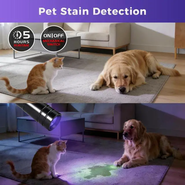 Alt view image 3 of 4 - 2 Pack UV 365nm Rechargeable Penlight 3W with Two-Way Clip Waterproof UV Flashlight for Leak Detection Pet Urine Hotel Inspection and Resin Curing
