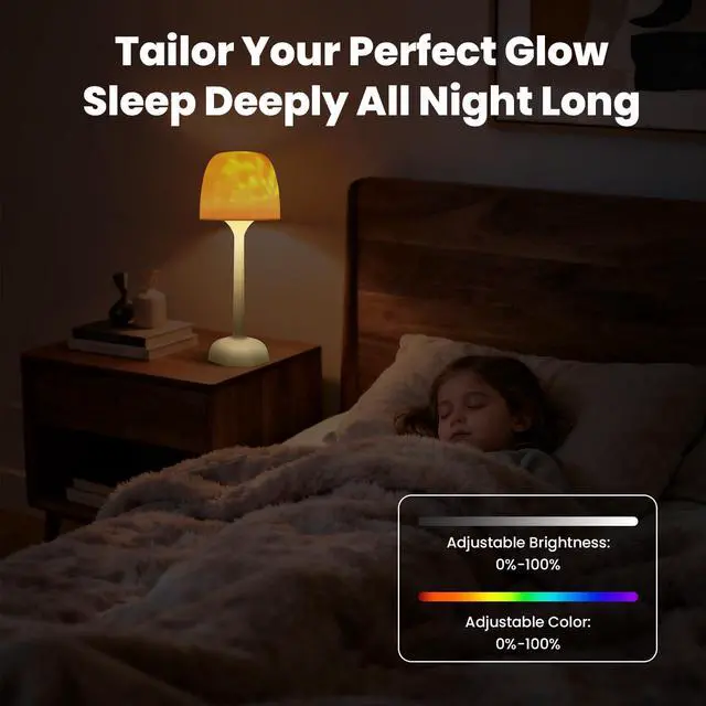 Alt view image 6 of 7 - Rechargeable Shower Lamp No Wiring 16 Color Ocean Wave Projector Light, Dimmable Waterproof Shower Light with Remote for Shower, Bathroom, Bedroom Decor (Rechargeable Ocean Lamp)