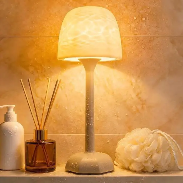 Main image of 4 in 1 Shower Lamp Waterproof Bathroom Lamp Ocean Wave Projector Light Northern Galaxy Light 16 Color Rechargeable Remote Control lumena Lamps for Inside Shower/Bathtub