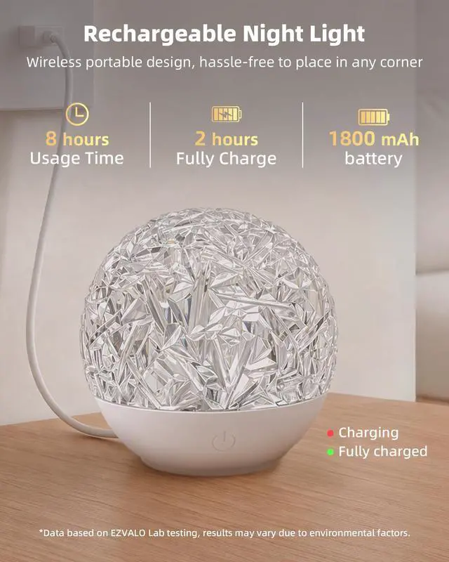 Alt view image 6 of 7 - Waterproof Shower Lamp, Shower Light for Inside Shower with 16 Colors, Rechargeable Water Ripple Ambient Lighting, Remote & Touch Control, Cordless for Bathroom Bathtub Shower Relaxation Gift - White