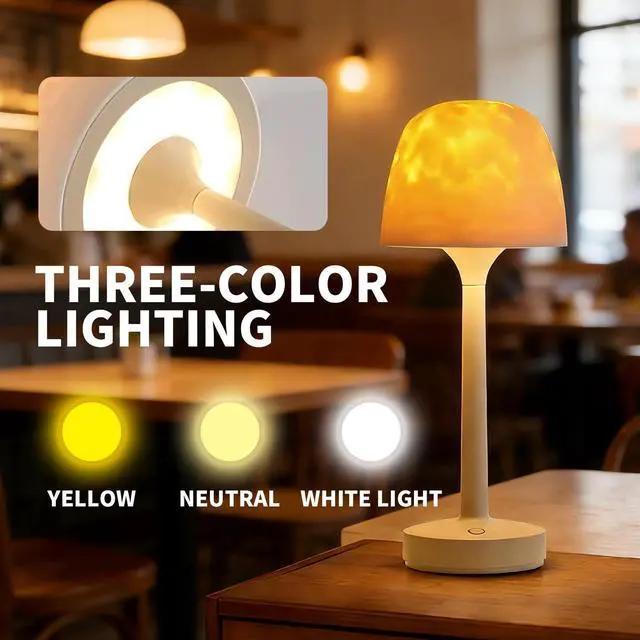 Alt view image 3 of 7 - Shower Lamp Waterproof Shower Light 16 Color Ocean Wave Projector Night Light 3600mAh Rechargeable Cordless Bathroom Lamp for Inside Shower with Touch & Remote Control for Bathroom Bedroom Bathtub Spa