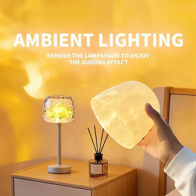 Alt view image 5 of 7 - Shower Lamp Waterproof Shower Light 16 Color Ocean Wave Projector Night Light 3600mAh Rechargeable Cordless Bathroom Lamp for Inside Shower with Touch & Remote Control for Bathroom Bedroom Bathtub Spa