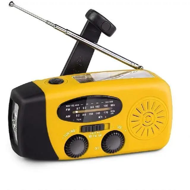 Main image of Portable Solar Emergency Weather Radio Upgrade Hand Crank AM/FM NOAA Survival Radio with 2000mAh Cellphone Charger LED Flashlight Battery Indicator for Home Camping Earthquake