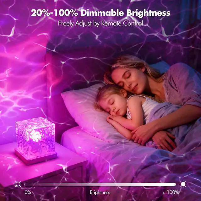 Alt view image 6 of 7 - Shower Light No Wiring, Rechargeable 16 Color Ocean Wave Projector Light, Dimmable Waterproof Shower Lamp with Remote, Ocean Lamp for Shower, Bathroom Night Light, Birthday Gifts for Girl