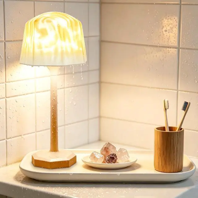 Main image of Waterproof Shower Lamp with 16 Color Ocean Wave Projector,Rechargeable Shower Light with Remote & Touch Control,3 White Modes LED Light,USB-C Cordless Lights for Bathroom,Bedroom,Birthday Gift