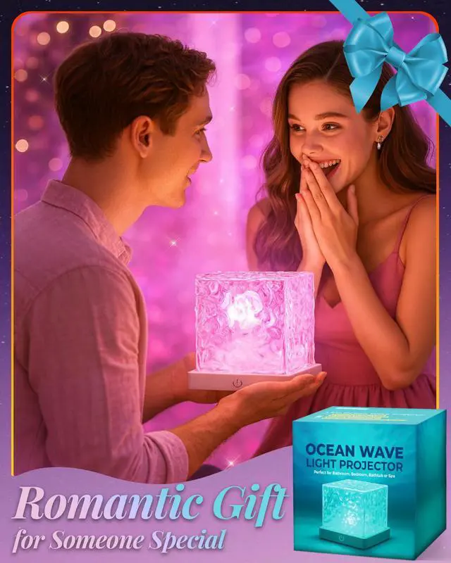 Alt view image 6 of 7 - Rechargeable Shower Light No Wiring, 16 Color Changing Ocean Wave Lamp Projector, Waterproof Shower Mood Light Cube with Remote, Bathroom Mood Lighting, Bathtub Lights for Relaxing Spa, Bath, Bedroom