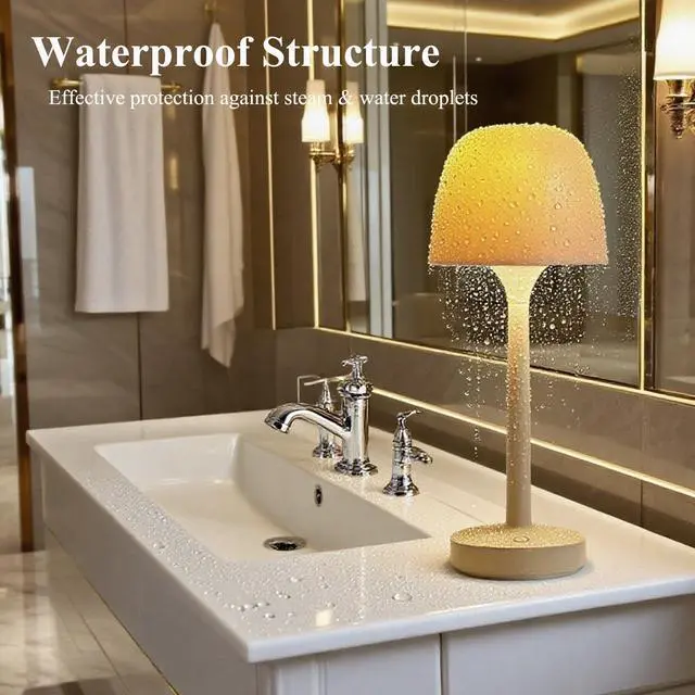 Alt view image 3 of 7 - Shower Lamp Waterproof, Rechargeable Inside Bathroom Shower Light 16 Color Ocean Wave Projector with Remote, 3 Color Temperature, Dimmable Table Lamp for Bathtub Bedroom, Game Room Parties