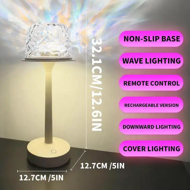 Alt view image 2 of 7 - Shower Lamp Waterproof Shower Light 16 Color Ocean Wave Projector Night Light 3600mAh Rechargeable Cordless Bathroom Lamp for Inside Shower with Touch & Remote Control for Bathroom Bedroom Bathtub Spa