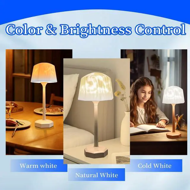 Alt view image 2 of 7 - Waterproof Shower Lamp with 16 Color Ocean Wave Projector,Rechargeable Shower Light with Remote & Touch Control,3 White Modes LED Light,USB-C Cordless Lights for Bathroom,Bedroom,Birthday Gift
