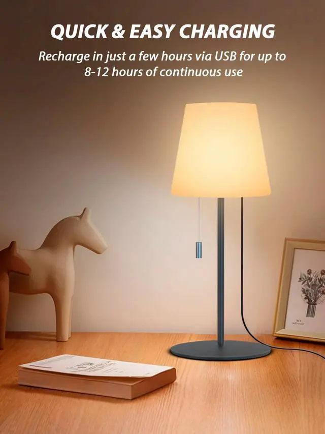 Alt view image 6 of 7 - Shower Lamp Waterproof with Warm White & RGB, Cordless Lamp Rechargeable with Remote, 4000mAh Battery Operated Light LED, Outdoor Lamp Portable for Indoor Outdoor Bathroom Home Patio (Gray)