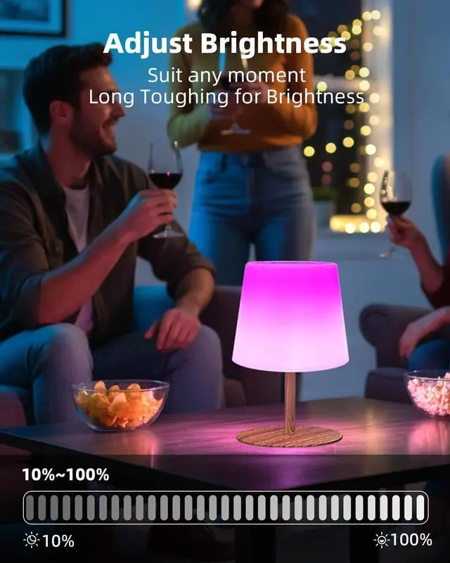 Alt view image 7 of 7 - Spa-Like Shower Lamp Waterproof Bathroom Lamp with Remote, Rechargeable Cordless Mood Light, 3 Color Temps & 80 RGB Colors for Relaxing Bathroom & Bathtub Experience (1 Pack)