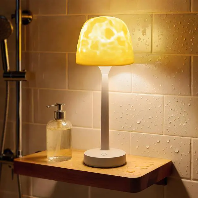 Main image of Waterproof Shower Lamp, Rechargeable Cordless Bathroom Light with Ocean Wave Projector, 16-Color Changing LED Mood Light with Touch & Remote Control for Bathtub, Spa and Bathroom Decor & Gifts