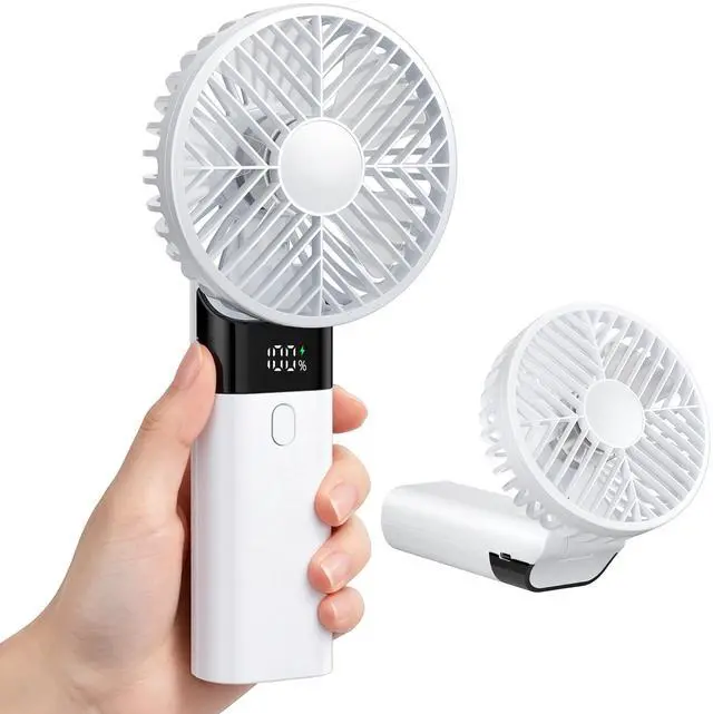 Main image of Handheld Fan Rechargeable, Portable Mini Fan with 3000mAh Battery, Up to 10H Runtime, 180° Foldable Personal Fan, USB Travel Fan for Pocket, Office, Bedroom, Camping