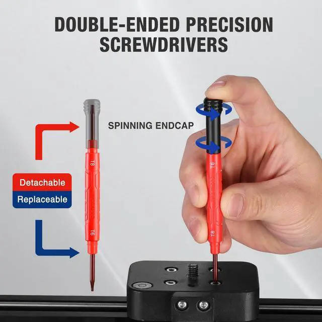 Alt view image 7 of 7 - 6-Piece Precision Screwdriver Set, 12 Sizes Double-Ended Small Screwdrivers with Phillips, Slotted, Pentalobe and Torx Tips, Mini Screwdriver for Eyeglasses, Watches, Computers and Phones