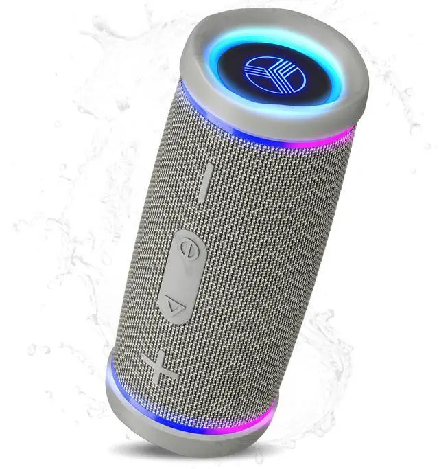 Main image of HD77 Waterproof Bluetooth Speaker, 30W Loud 360° Sound, Deep Bass, IPX7, TWS Pairing, RGB Lights, 20H Battery, Portable Wireless Speaker for Outdoor, Beach, Camping, Party, Travel