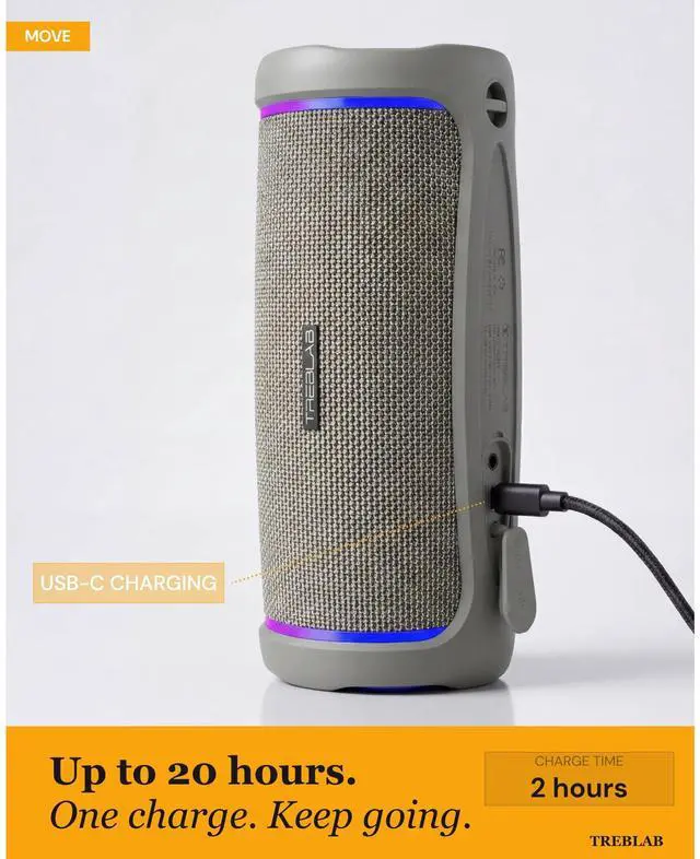 Alt view image 6 of 7 - HD77 Waterproof Bluetooth Speaker, 30W Loud 360° Sound, Deep Bass, IPX7, TWS Pairing, RGB Lights, 20H Battery, Portable Wireless Speaker for Outdoor, Beach, Camping, Party, Travel
