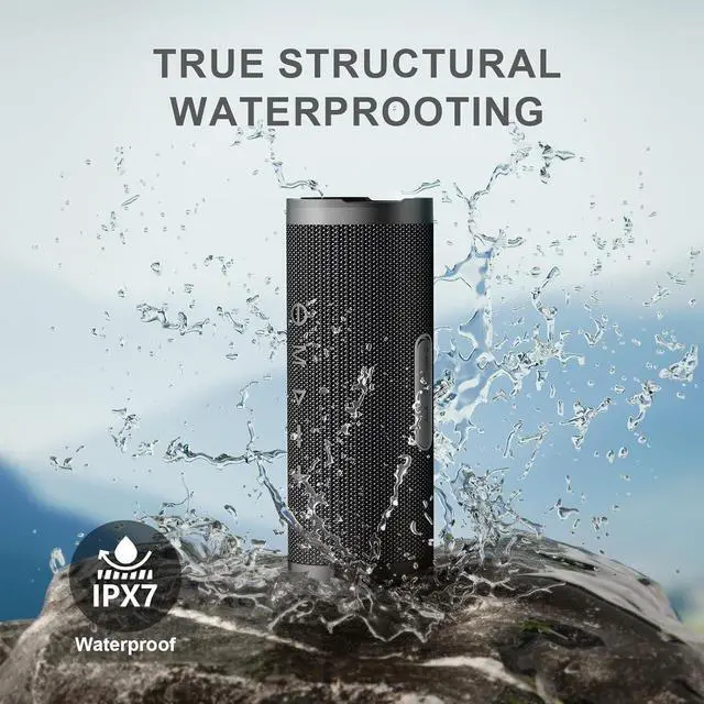Alt view image 4 of 6 - Wireless Portable Bluetooth Speaker with 24W Stereo Sound,24H Playtime, IPX7 Waterproof,TWS Dual Pairing,Suitable for Home/Outdoor
