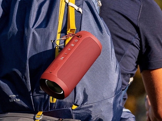 Alt view image 6 of 7 - Bluetooth Speaker IPX7 Waterproof Wireless, Red Bass, 20H Playtime, TWS Stereo Pairing, Portable Outdoor