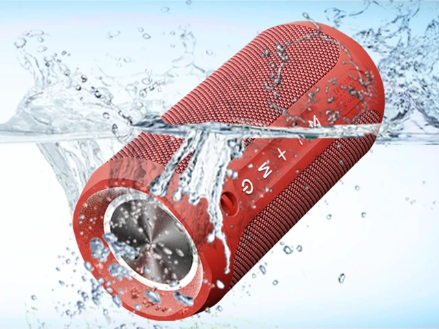 Alt view image 5 of 7 - Bluetooth Speaker IPX7 Waterproof Wireless, Red Bass, 20H Playtime, TWS Stereo Pairing, Portable Outdoor