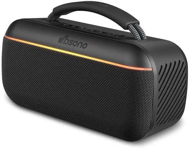 Main image of Portable Bluetooth Speaker Wireless: 100W(Peak) SoundPulse 2.0 with BassBoost, Waterproof Loud Party Speakers, Unlimited Pairing, TWS for Outdoor/Indoor, Beach Vacation Essential, Black