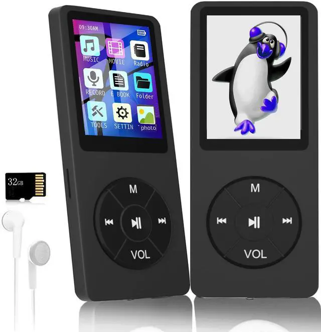 Main image of MP3 Player with 32GB TF Card,Built-in HD Speaker,Portable HiFi Music Player with Video/Voice Recorder/FM Radio/Photo Viewer/E-Book Player for Kids (Black)