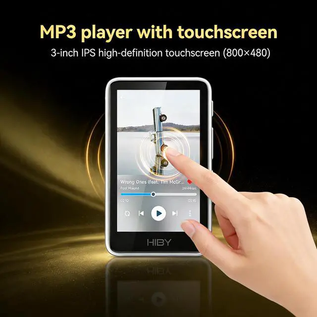 Alt view image 6 of 7 - Music R1 Bluetooth MP3 Player with Touchscreen, Hi-Res Audio & Wireless Dual Certified, Supports Tidal & Qobuz Streaming, LDAC, Expandable Storage up to 2TB, 15-Hour Playtime