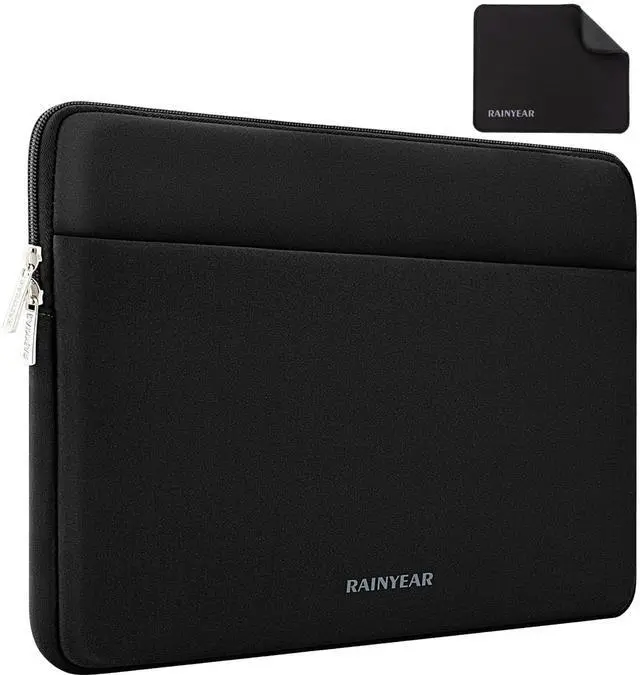 Main image of Laptop Sleeve Case 15.6 Inch, Protective Portable Case with Front Pocket, Briefcase Handbag Computer Carrying Bag Laptop Bag Compatible for HP, Dell, Asus, Lenovo, Notebook, Black