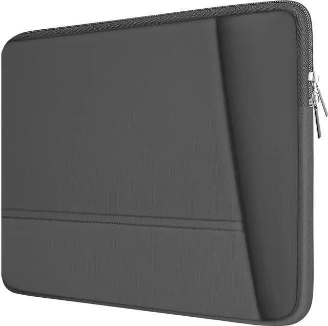 Main image of Laptop Case, 15.6 inch Laptop Sleeve, Sturdy 15 inch HP Computer Bag, Lenovo Computer Briefcase Carrying Cover Case 16 inch Neoprene Bag with Pockets for Dell Asus Gifts for Women Men, Grey