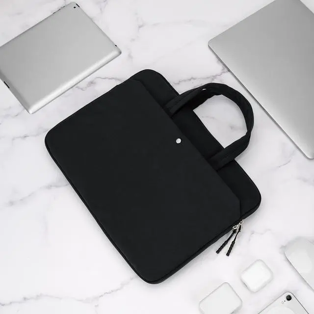 Alt view image 3 of 6 - 15.6 inch Protective Laptop Sleeve Case for 15.6 Inch Laptop Computer Notebook, 15-16 Inch Macbook Pro/Air, Slim Lightweight Computer Carrying Bag Cover Briefcase With Handle, Black