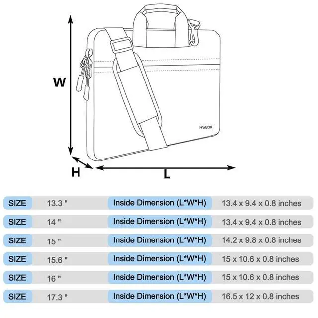 Alt view image 3 of 6 - Laptop Case 15.6 inch Shoulder Bag, Durable Shockproof Protective Computer Carrying Briefcase with Multi-Pockets and Strap Compatible with Most 15.6 inch Notebooks,Black red