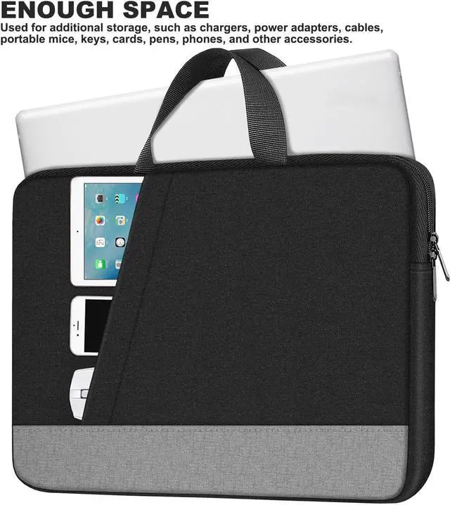 Alt view image 2 of 7 - Laptop Case Sleeve, 15.6 Inch Laptop travel Bag Computer Cover for Men Women, Water Resistant Carrying Slim Laptop Sleeve Compatible for HP, Dell, Asus, Acer, Lenovo, Apple Notebook, Black