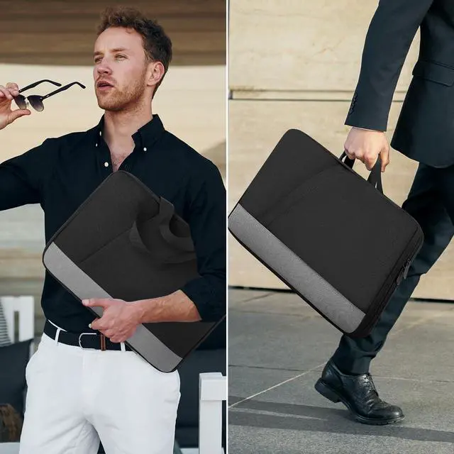 Alt view image 7 of 7 - Laptop Case Sleeve, 15.6 Inch Laptop travel Bag Computer Cover for Men Women, Water Resistant Carrying Slim Laptop Sleeve Compatible for HP, Dell, Asus, Acer, Lenovo, Apple Notebook, Black