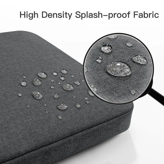 Alt view image 5 of 7 - 360° Protective Laptop Sleeve Bag for 15.6-16.1 inch, Portable Bag for HP Dell Asus Acer Gaming Notebook Computer with Hard Shell Case, Splash-Resistant Case with Accessory Pocket, Grey