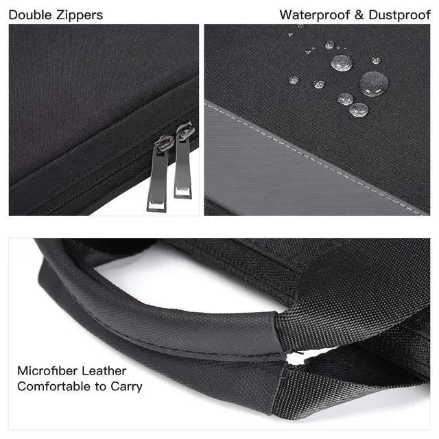 Alt view image 5 of 7 - 15.6 Inch Laptop Sleeve Bag, Men Women TSA Case for Macbook Pro 16 M5 M4 M3 M2 M1, Lenovo Ideapad 15.6, HP Envy/Victus 15.6, Acer Aspire/Nitro 5 15.6, Dell 15 16, ASUS Chromebook 15 16 Case, Black