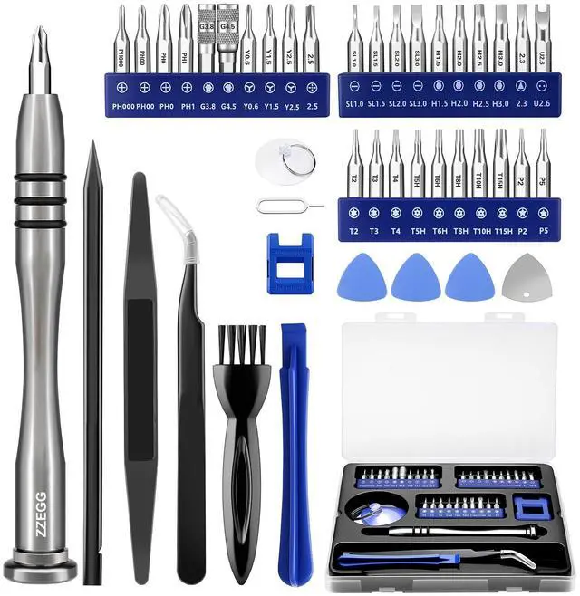 Main image of 44 in 1 Precision Screwdriver Set T5 T6 P5 Repair Tool Cleaning Kit for iPhone,MacBook,Computer,Laptop,PC,Tablet, PS4, PS5,Xbox, Nintendo,Game Console,Switch,watch,Glasses,Camera,Mobile cell phones