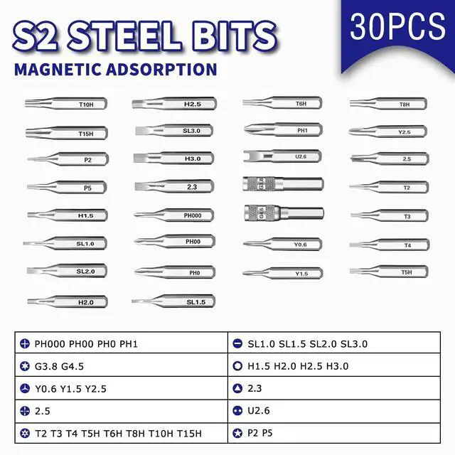 Alt view image 4 of 6 - 44 in 1 Precision Screwdriver Set T5 T6 P5 Repair Tool Cleaning Kit for iPhone,MacBook,Computer,Laptop,PC,Tablet, PS4, PS5,Xbox, Nintendo,Game Console,Switch,watch,Glasses,Camera,Mobile cell phones