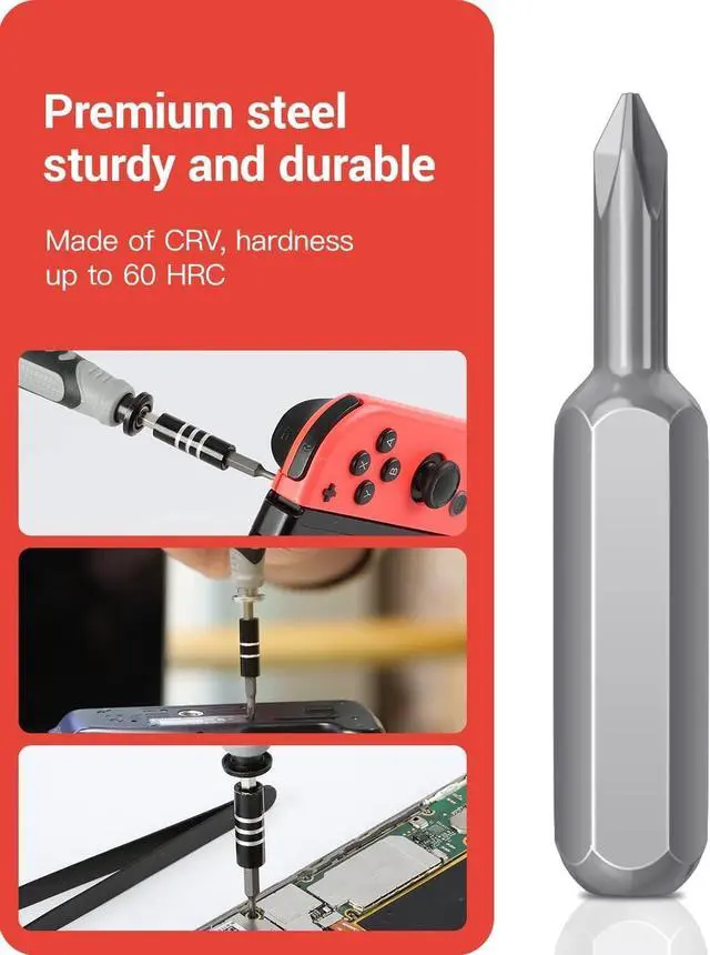 Alt view image 5 of 7 - Screwdriver Set Precision Screwdriver Bit Sets 130 in 1, Mini Hex Phillips Torx Slotted Screwdriver Bit Set with Tool Box, Ideal for Electronics, Laptop, iPhone, Jewelers and More(130-IN-Red)