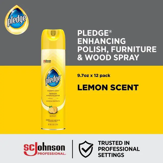 Alt view image 2 of 7 - Enhancing Polish Spray, Wood Furniture & Stainless Steel Polish, Remove Dust and Fingerprints, Fast Shine and Protect, Prevent Scratches & Knicks - Lemon Scent, 9.7oz (Pack of 12)