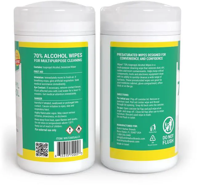 Alt view image 3 of 7 - Alcohol Wipes for Electronics - Tech Wipes with 70% Isopropyl Alcohol - Equipment Cleaning for Computers, iPhones and Household Items, New Lint Free Cloth, 80 Count (Pack of 6)