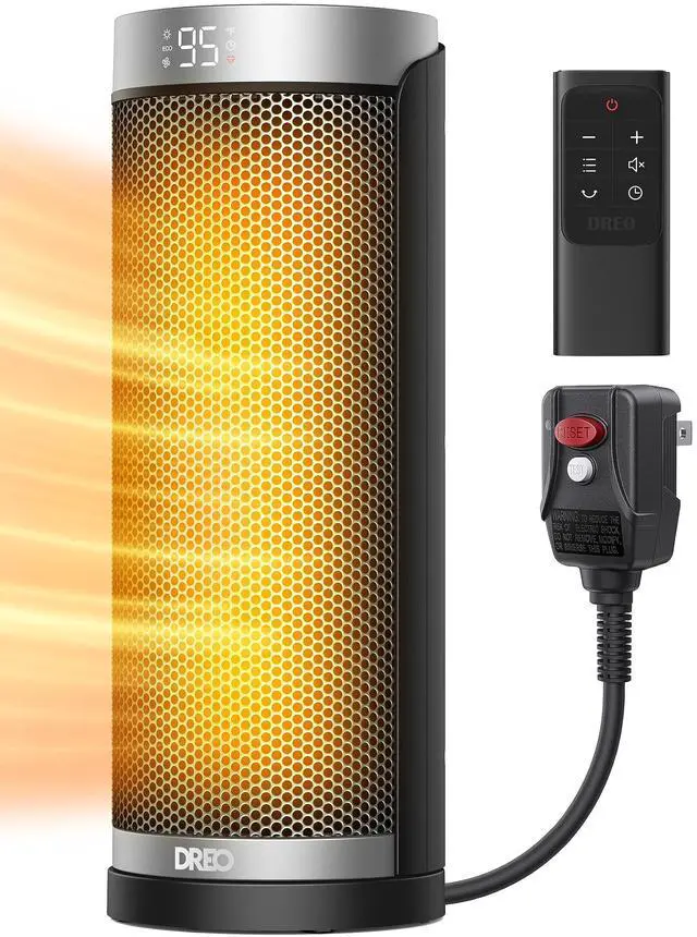 Main image of Space Heater for Bathroom and Indoor, 70°Oscillating, 5 Modes, Remote for Home Bedroom, 12H Timer, with ALCI Safety Plug
