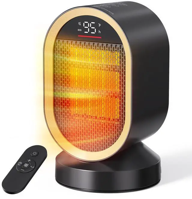 Main image of Space Heaters for Indoor Use, 1500W Fast Heating Ceramic PTC Space Heater with Thermostat 24H Timer, 85°Oscillating Quiet Electric Heaters for Indoor Office Desktop Home