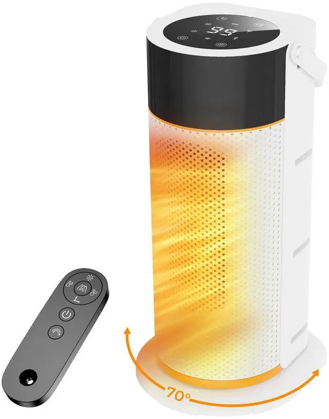 Main image of Space Heater - 1500W Portable Space Heaters for Indoor Use, PTC Ceramic Electric Heater with Remote, 4 Modes, 9H Timer, Low Noise, 70°Oscillation, Overheat & Tip-Over Protection for Office Home