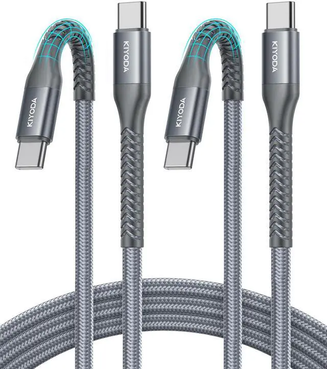 Main image of USB C to C Cable 60W Fast Charging 10FT, 2Pack USB C to USB C Cable for CarPlay, Super Durable USB Type C iPhone Charger USBC Cord for iPhone 17/16/15/Pro Max, Samsung Galaxy S26 and More-Upgraded