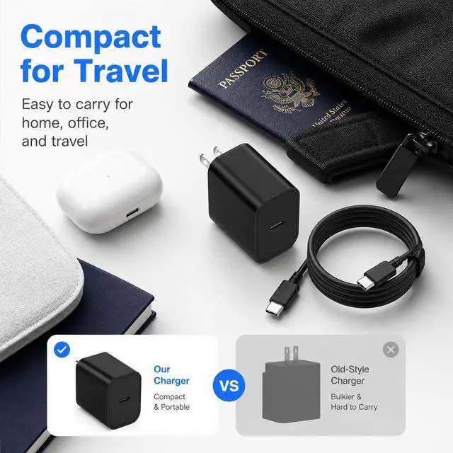 Alt view image 6 of 7 - USB-C Charger for Samsung Charger Super Fast Charging, Type C Charging Block &6FT USBC Android Phone Cable Cord 2Pack for Galaxy S26/S25 S24 S23 S22 S21 S20 S10 Ultra/Plus,Galaxy Tab S11 S10 S9 S8