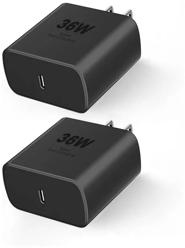 Main image of 2Pack 36W Super Fast Charger USB C Android Phone Charger Type C Charger Fast Charging Block for Samsung Galaxy S26/S26 Ultra/S26+/S25 Ultra/S25/S25+/S24 Ultra/S23/S22/S20/S21/Note 10,Galaxy Tab-Black