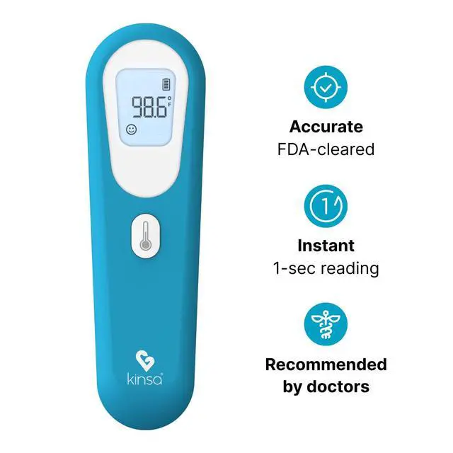 Alt view image 2 of 7 - QuickScan Smart Forehead Thermometer for Adults, Kids and Babies, No-Touch Digital Thermometer, App-Connected Family Health Tracking, Fast Accurate Fever Readings